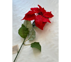 Ветка цветок пуансетии, 70см